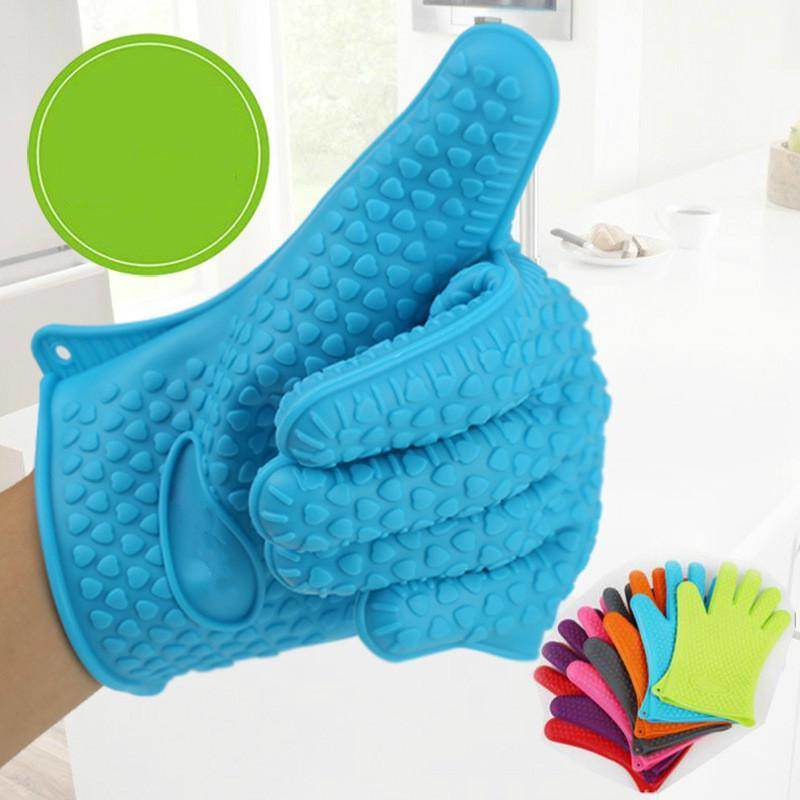 One Size Thickening Anti-skid Silicone Anti-hot Heat Insulation Finger Gloves