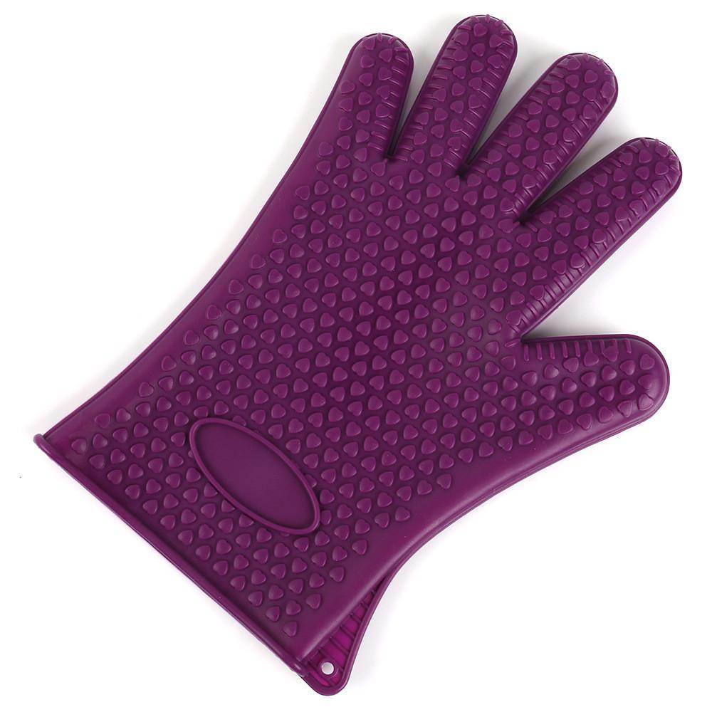 One Size Thickening Anti-skid Silicone Anti-hot Heat Insulation Finger Gloves