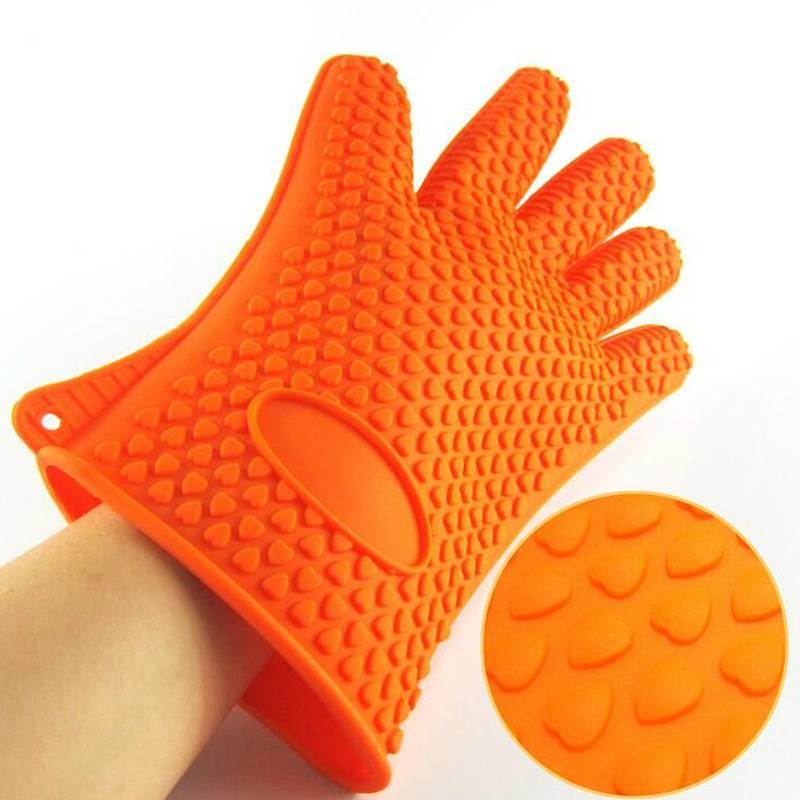 One Size Thickening Anti-skid Silicone Anti-hot Heat Insulation Finger Gloves