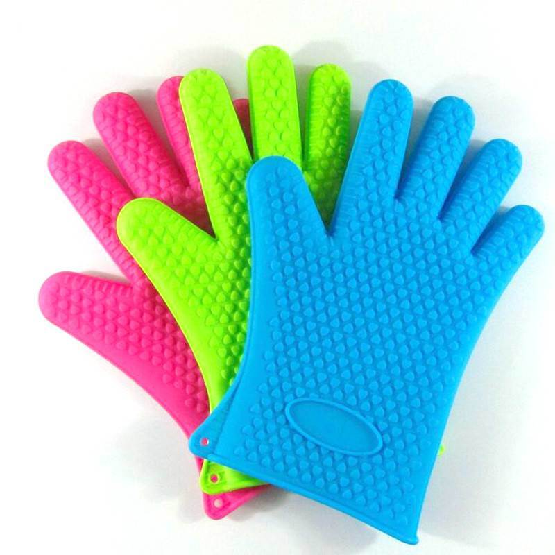 One Size Thickening Anti-skid Silicone Anti-hot Heat Insulation Finger Gloves