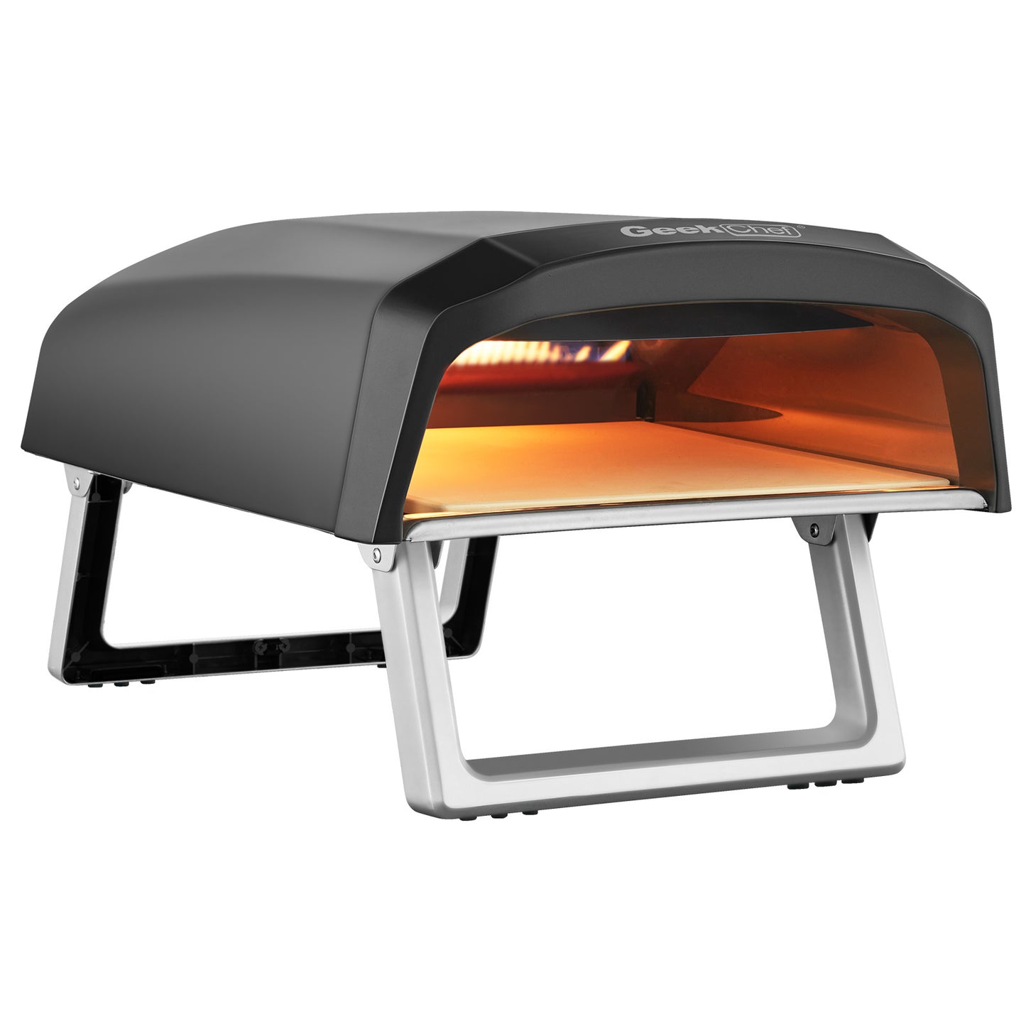 Gas Pizza Oven, Pizza Ovens for Outside Propane, Propane Pizza Oven, Outdoor Ovens with 13 inch Pizza Stone, Portable Gas Pizza Oven with Foldable Legs, Pizza Oven for Patio Garden Geek Chef