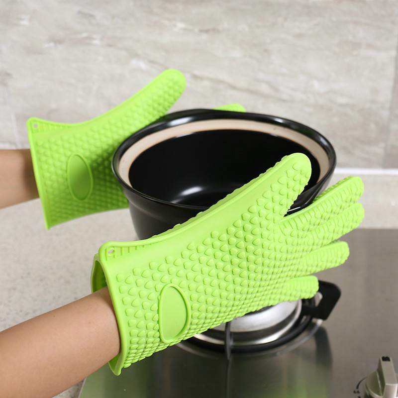 One Size Thickening Anti-skid Silicone Anti-hot Heat Insulation Finger Gloves